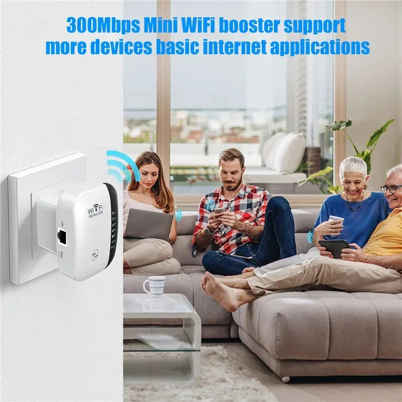 300Mbps WIFI Repeater Remote Wi-Fi Amplifier 802.11N Wifi Signal Booster Network Amplifier for Home/Office Wireless Repeater