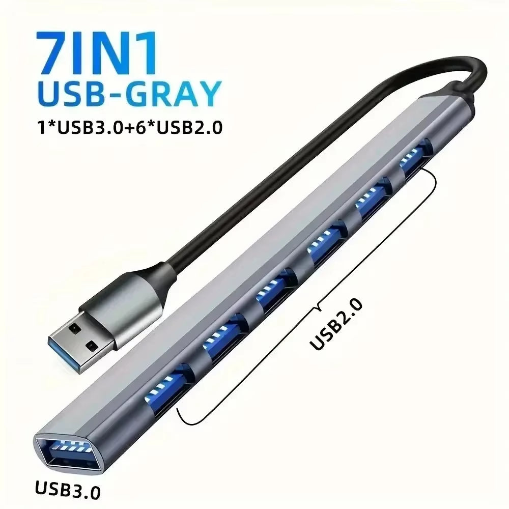 USB C Hub 8In1 7In2 7In1 Type C 3.1 to 4K HDMI Adapter with RJ45 SD/TF Card Reader PD Fast Charge for Macbook Notebook Laptop