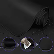 Extended Black Mouse Pads Large Mouse Pad Anti-Slip Desk Pad Rubber Mouse Mat Computer Desk Mat Stitched Edge Gaming Mousepad