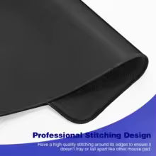 Extended Black Mouse Pads Large Mouse Pad Anti-Slip Desk Pad Rubber Mouse Mat Computer Desk Mat Stitched Edge Gaming Mousepad