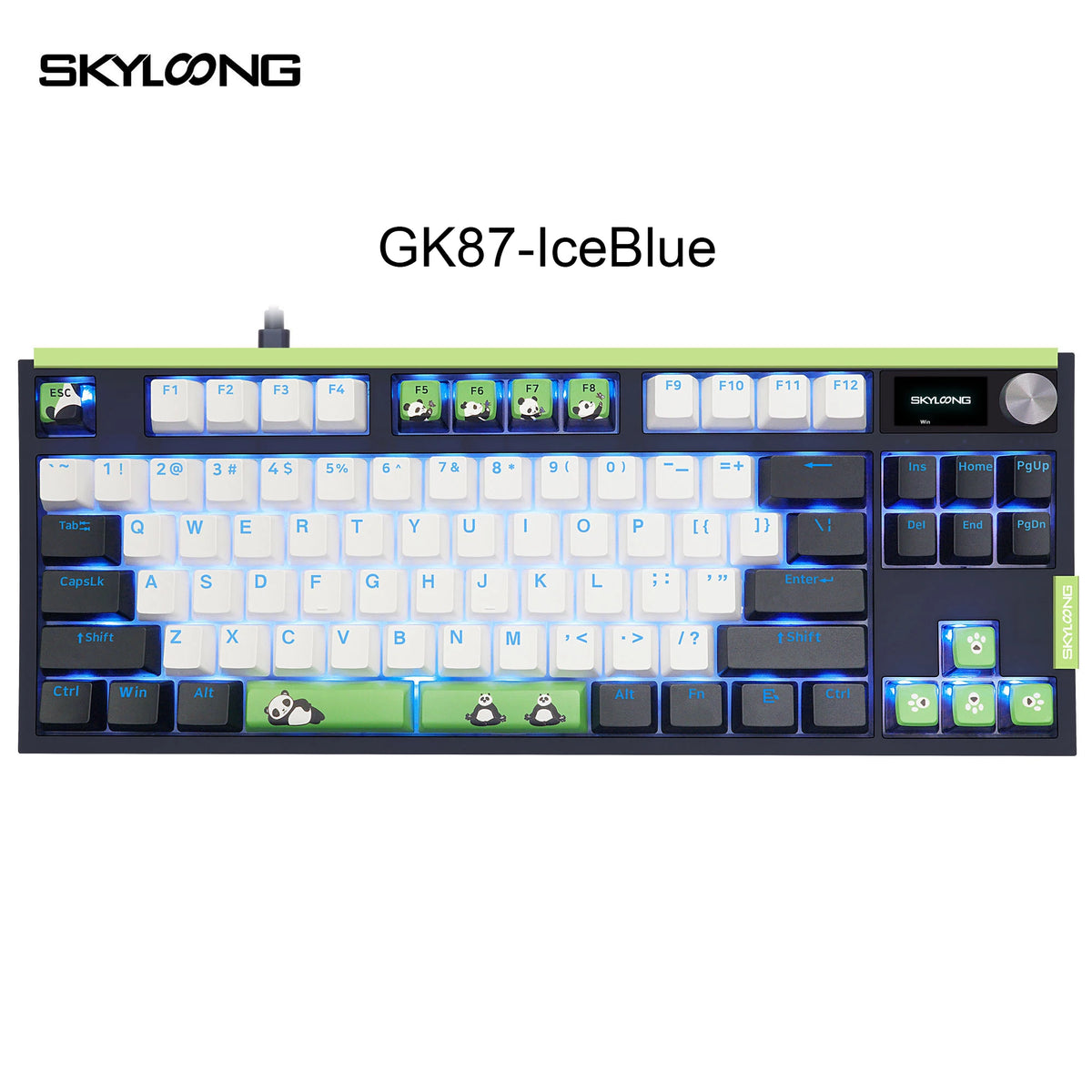 QMK/VIA Mechanical Keyboard GK21/68/75/87 TKL Bundle Sales PBT Panda Keycaps Hot-Swappable USB-C Wired Gamer Keyboard