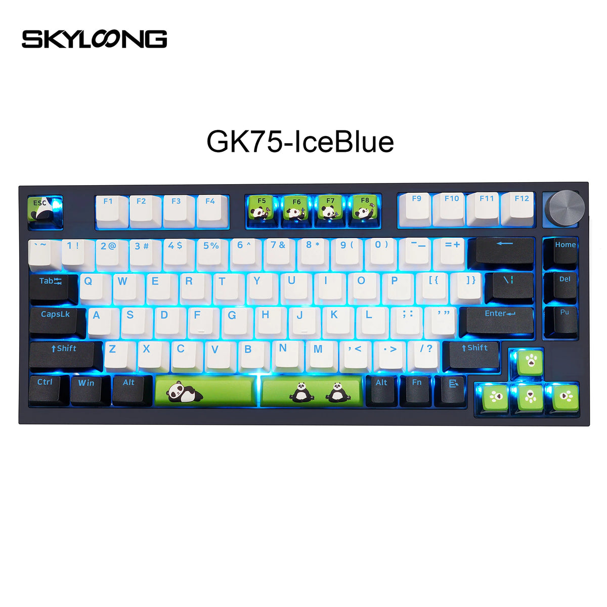QMK/VIA Mechanical Keyboard GK21/68/75/87 TKL Bundle Sales PBT Panda Keycaps Hot-Swappable USB-C Wired Gamer Keyboard