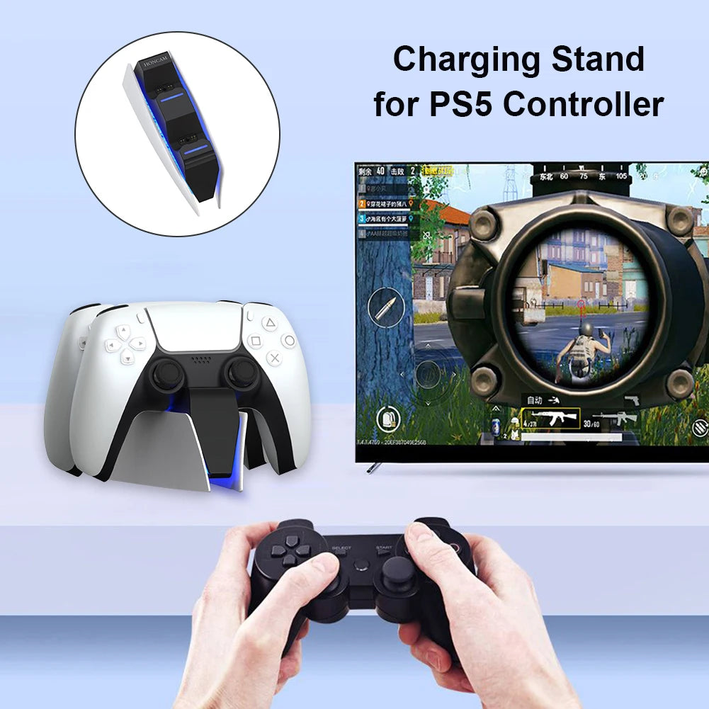 Charger for Sony Play Station Playstation PS 5 PS5 Controller Control Dualsense Stand Accessories Gamepad Support Command Holder